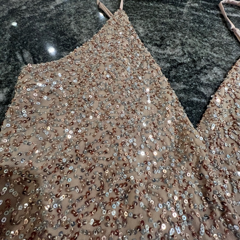 Jonathan Simkhai Sequin Embellished Top in Gold and Silver - Picture 7 of 7